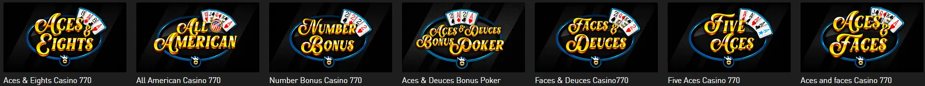 tables de baccarat sur 770 Casino